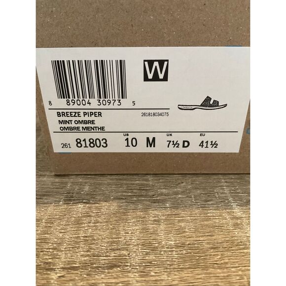 CLARKS Breeze Piper Womens Size 10M Mint Ombré Sandals - Picture 6 of 6